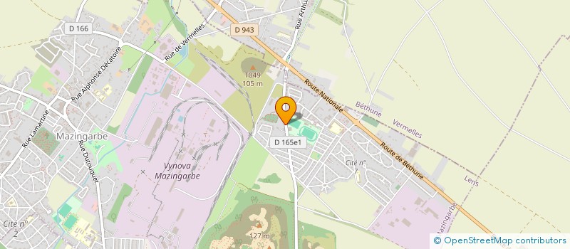 localisation de l'entreprise LES NOIRES ET BLANCHES DE LA FOSSE 3 DE MAZINGARBE  MAZINGARBE