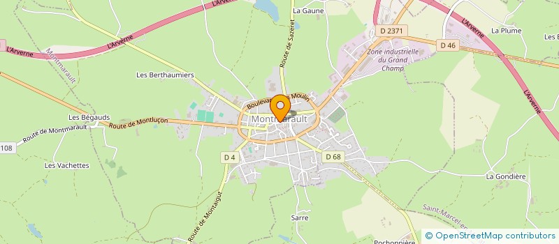 localisation de l'entreprise LES NOSTALGIQUES DES PLANCHES  MONTMARAULT