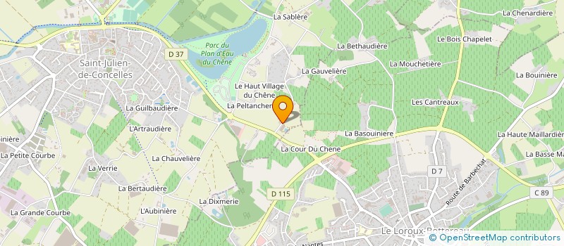 localisation de l'entreprise LES NOUELLES à SAINT-JULIEN-DE-CONCELLES