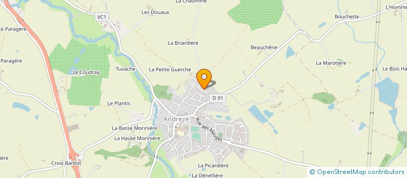 localisation de l'entreprise LES NOUES à MONTREVAULT-SUR-EVRE