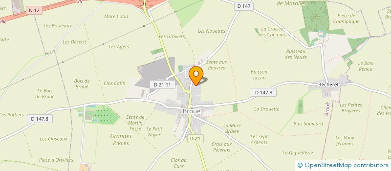 localisation de l'entreprise LES NOUETTES à BROUE
