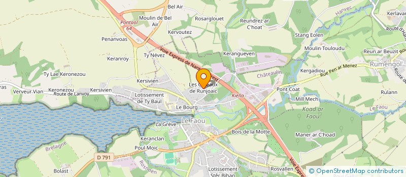 localisation de l'entreprise LES NOUNOUS DU FAOU à LE FAOU