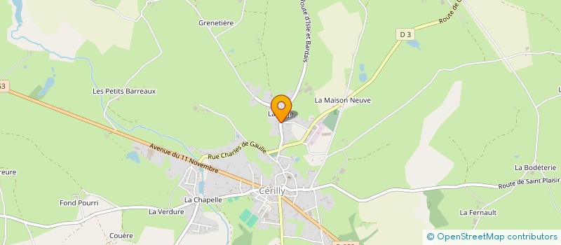 localisation de l'entreprise LES NOUVEAUX ATELIERS DE LA LOGE à CERILLY