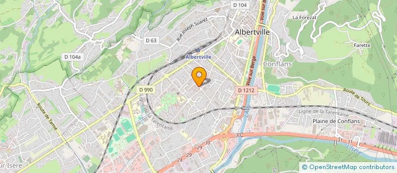 localisation de l'entreprise LES NOUVEAUX HAUTINS  ALBERTVILLE