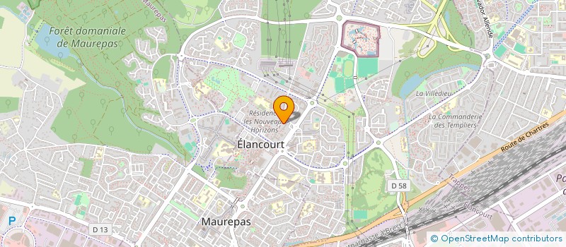 localisation de l'entreprise LES NOUVEAUX HORIZONS  ELANCOURT