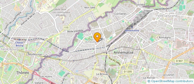 localisation de l'entreprise LES NOUVEAUX HORIZONS à AMBILLY