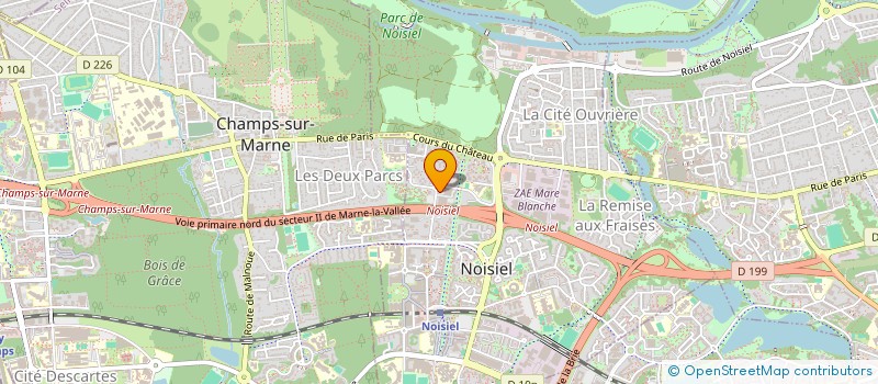 localisation de l'entreprise LES NOUVEAUX PARCS à NOISIEL