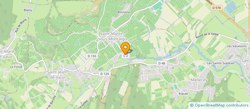 localisation de l'entreprise LES NOUVEAUX TERRITOIRES  SAINT-MARTIN-SOUS-MONTAIGU