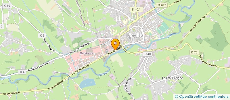 localisation de l'entreprise LES NOUVEAUX TISSAGES DE CHARLIEU à CHARLIEU