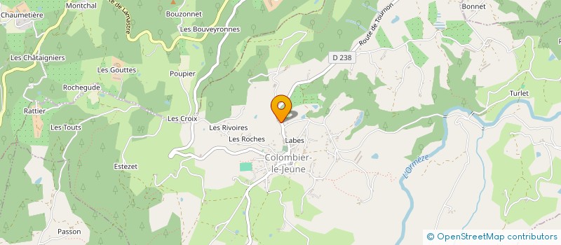localisation de l'entreprise LES NOUVELLES BASTIDES  COLOMBIER-LE-JEUNE