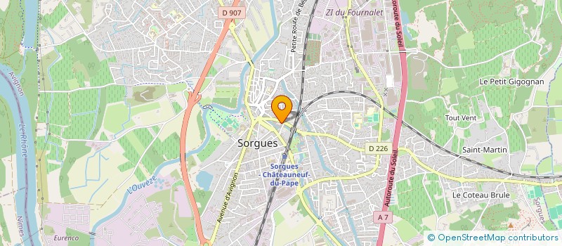 localisation de l'entreprise LES NOUVELLES BOUCHERIES  SORGUES