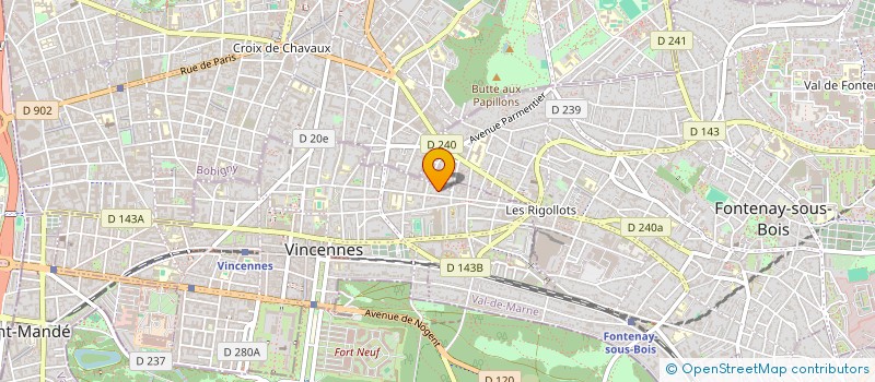 localisation de l'entreprise LES NOUVELLES ENCHANTEES à VINCENNES