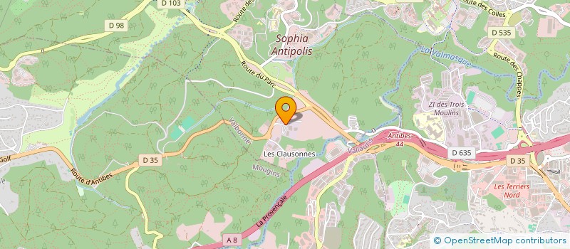 localisation de l'entreprise LES NOUVELLES PUCES à VALBONNE