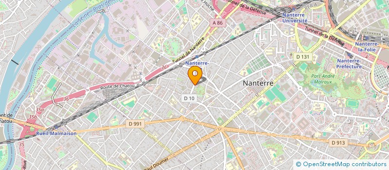 localisation de l'entreprise LES NOUVELLES TENDANCES à NANTERRE