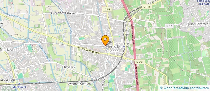 localisation de l'entreprise LES NOUVELLES TERRASSES à MORIERES-LES-AVIGNON