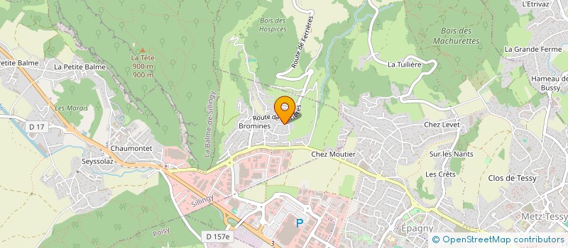 localisation de l'entreprise LES NOYERS  SILLINGY