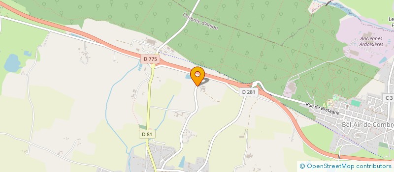 localisation de l'entreprise LES NOYERS à OMBREE D'ANJOU