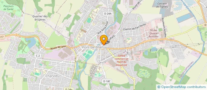 localisation de l'entreprise LES NOYERS  PONT-DE-CHERUY