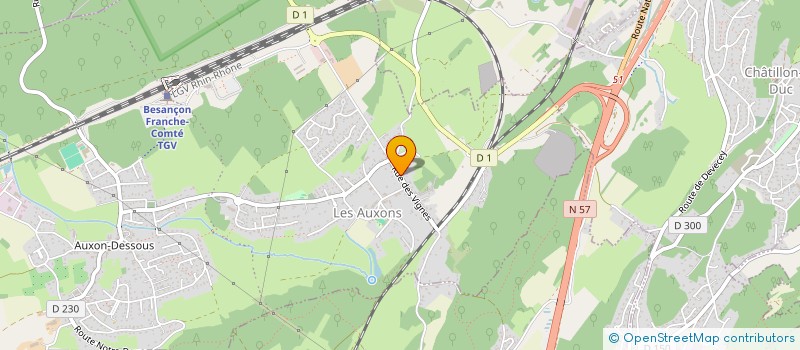 localisation de l'entreprise LES NUITS BLANCHES  LES AUXONS