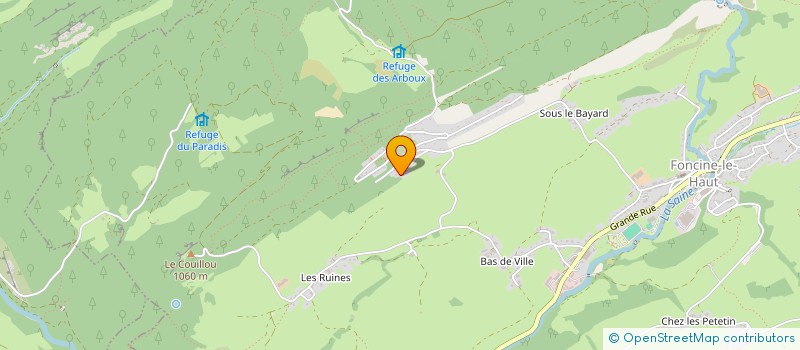 localisation de l'entreprise LES NUITS DES COUCOUS  FONCINE-LE-HAUT