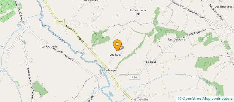 localisation de l'entreprise LES NYMPHEAS  PRETREVILLE