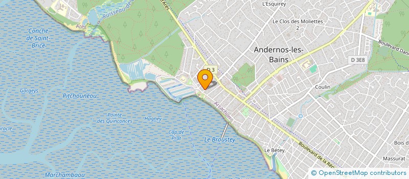 localisation de l'entreprise LES O D'ANDERNOS  ANDERNOS-LES-BAINS