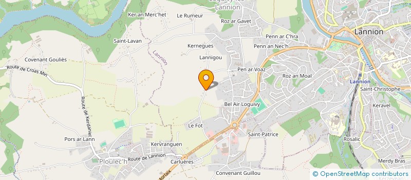 localisation de l'entreprise LES O DE JEANNE A NOTRE DAME DE KERNEGUEZ  LANNION