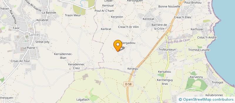 localisation de l'entreprise LES OCEANES  CLUB DE TWIRLING DE ROSCOFF  ROSCOFF