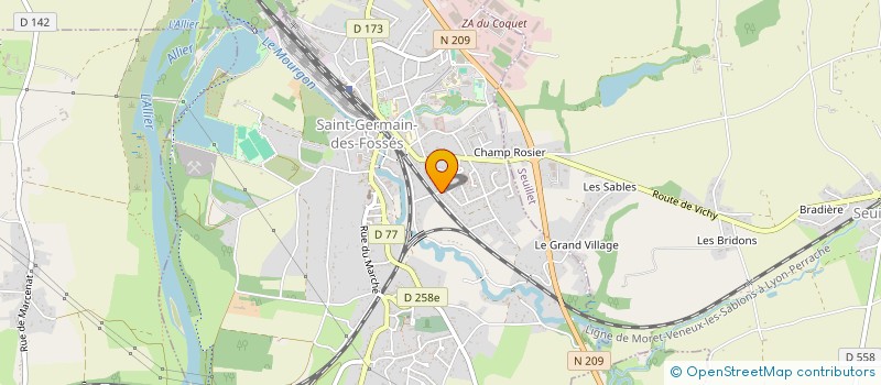 localisation de l'entreprise LES ODONATES à CUSSET
