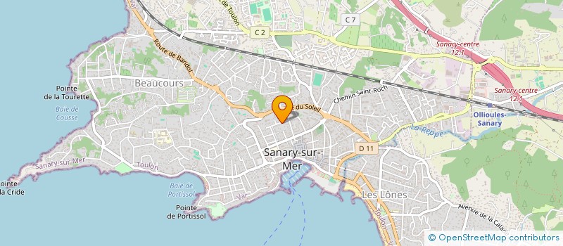 localisation de l'entreprise LES OEILLETS BLEUS à SANARY-SUR-MER