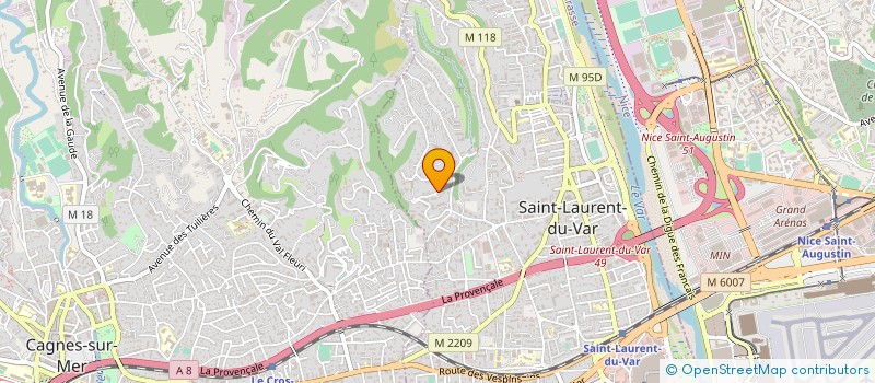 localisation de l'entreprise LES OEILLETS DU SOLEIL à SAINT-LAURENT-DU-VAR