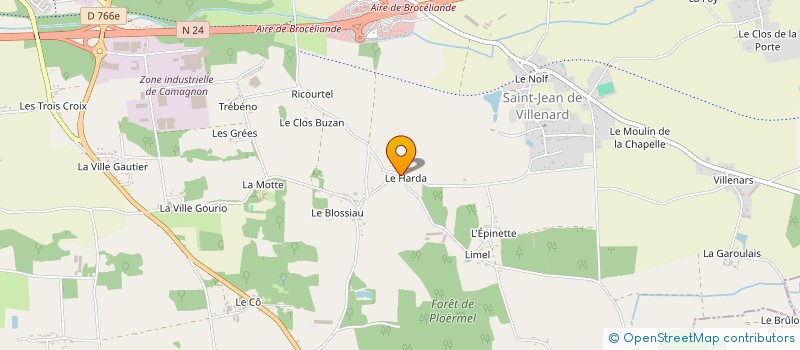localisation de l'entreprise LES OEUFS D'OR à PLOERMEL