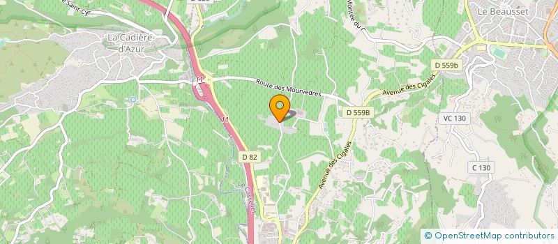 localisation de l'entreprise LES OEUVRES VIVES  LE CASTELLET