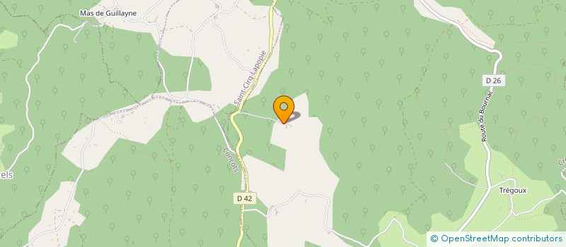 localisation de l'entreprise LES OIES DE LA METAIRIE ROUGE  CREGOLS