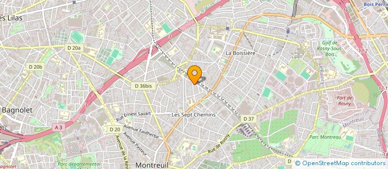 localisation de l'entreprise LES OIES SAUVAGES à MONTREUIL
