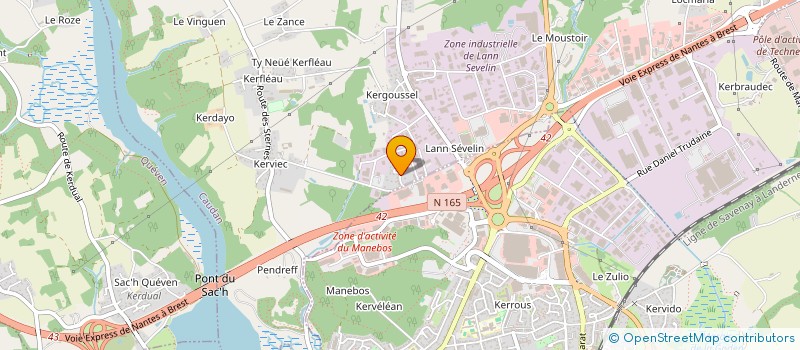 localisation de l'entreprise LES OISEAUX à CAUDAN