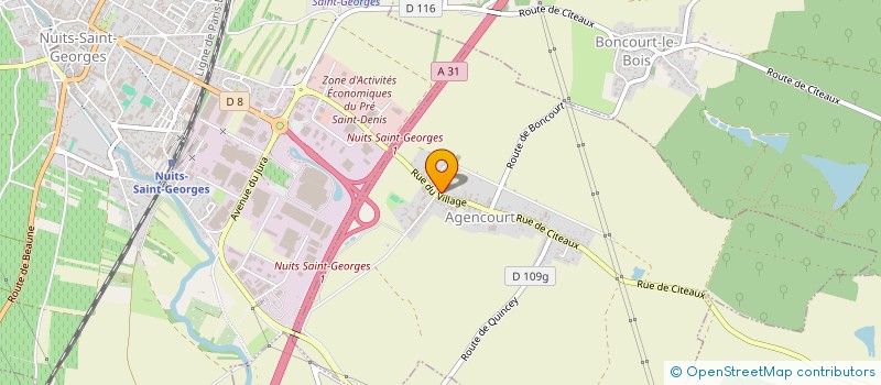 localisation de l'entreprise LES OISEAUX DE NUITS  VOSNE-ROMANEE