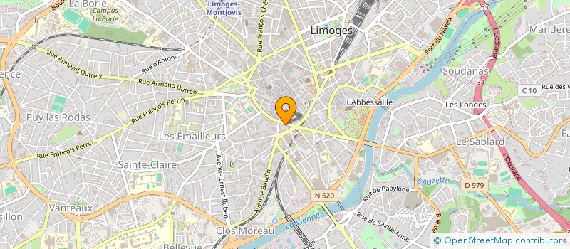 localisation de l'entreprise LES OISEAUX NOIRS à LIMOGES