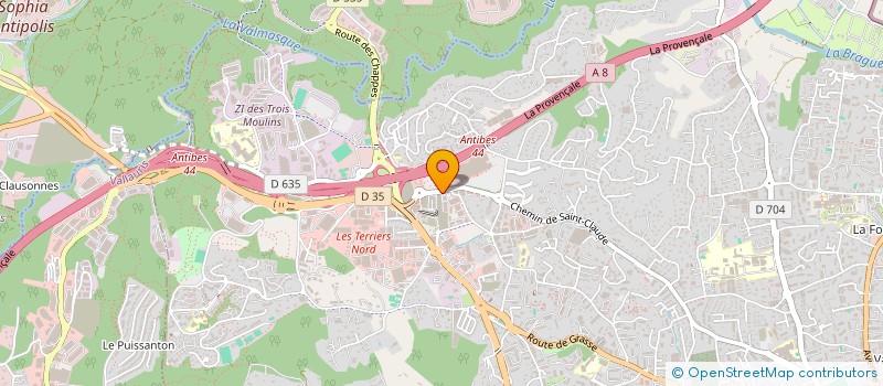 localisation de l'entreprise LES OLIVADES à ANTIBES