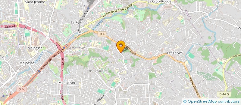 localisation de l'entreprise LES OLIVARELLES 1 à MARSEILLE