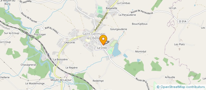 localisation de l'entreprise LES OLIVEADES à SAINT-GERMAIN-LES-BELLES