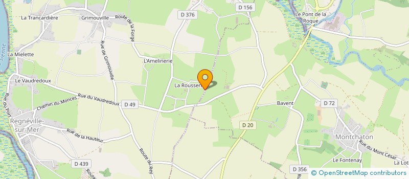 localisation de l'entreprise LES OLIVES DE LA ROUSSERIE à REGNEVILLE-SUR-MER