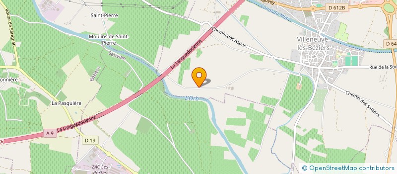 localisation de l'entreprise LES OLIVES DU SUD  VILLENEUVE-LES-BEZIERS