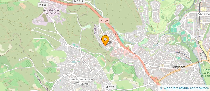 localisation de l'entreprise LES OLIVETS  JUVIGNAC