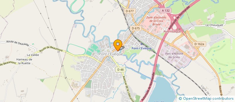 localisation de l'entreprise LES OLIVETTES FOURREES  PONT L'EVEQUE