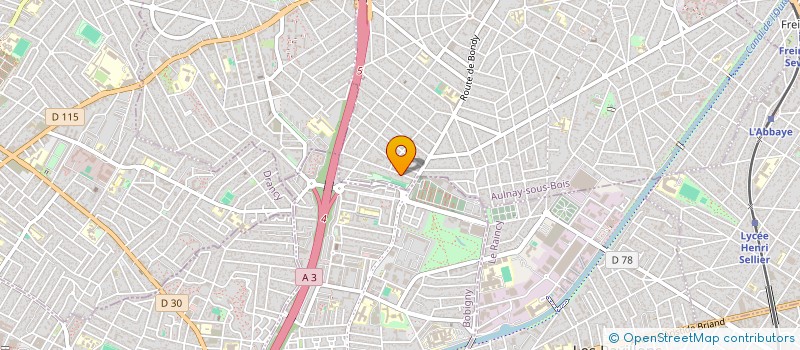 localisation de l'entreprise LES OLIVIERS 1 à AULNAY SOUS BOIS