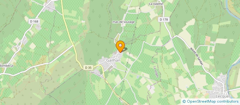 localisation de l'entreprise LES OLIVIERS  GAILHAN