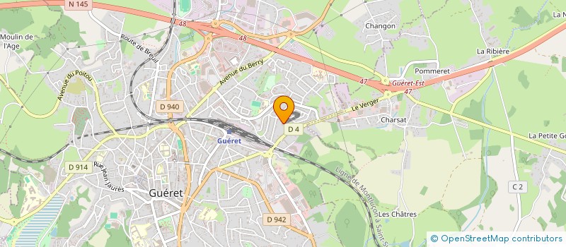 localisation de l'entreprise LES OLIVIERS  GUERET