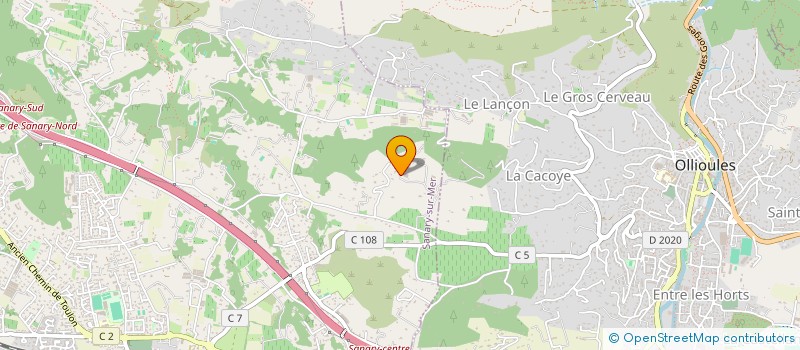 localisation de l'entreprise LES OLIVIERS à SANARY-SUR-MER