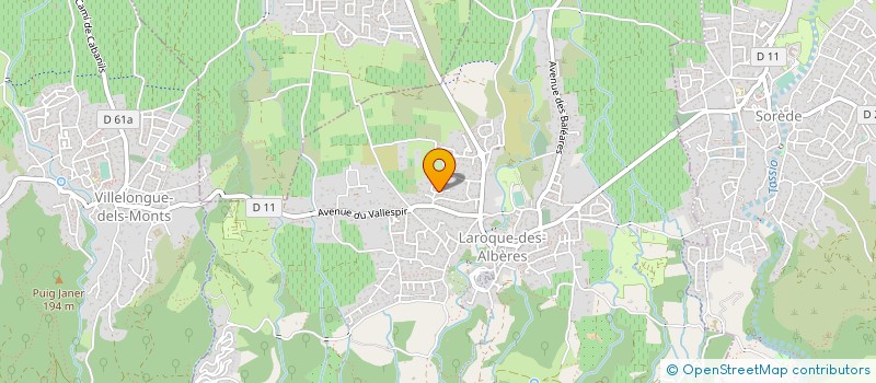 localisation de l'entreprise LES OLIVIERS  LAROQUE-DES-ALBERES